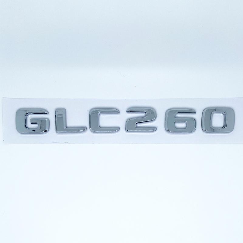 HUUML1 3D ABS Chrome Black Letters GLC260 GLC300 GLC350 GLC220d GLC350e 4Matic Emblem for Benz GLC X253 Car Trunk Logo Sticker