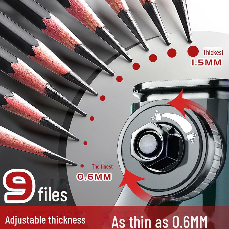 Точилка для древесного угля и художественных карандашей с ручным приводом и автоматической подачей