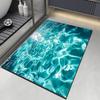 3D Print Sea Wave Bath Mat Bathroom Absorbent Shower Foot Mats Quick Dry Toilet Rugs Carpet Non-slip Doormat Washable