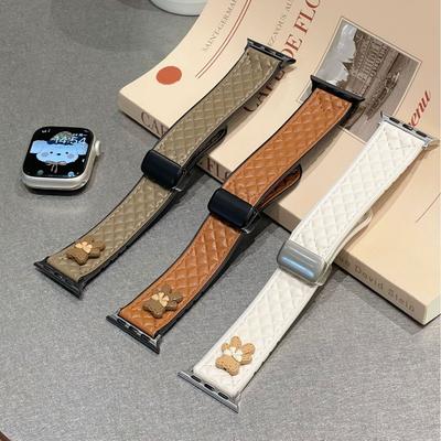 Для Apple Watch S10 Ремешок Магнитная Пряжка Applewatch987Se Бант Медведь Ромб Силикон