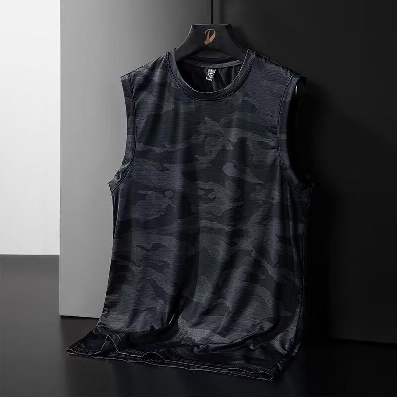 Men's Breathable Quick-Dry Camouflage Ice Silk Sleeveless Sports Vest