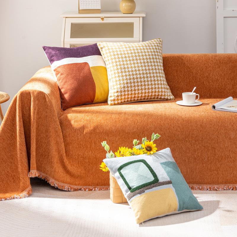 Ленивый тканевый чехол для дивана, чехол из хлопка, универсальная ткань для чехлов в скандинавском стиле, чехол для диванной подушки, одеяло, полотенце, одеяло, универсальное на четыре сезона