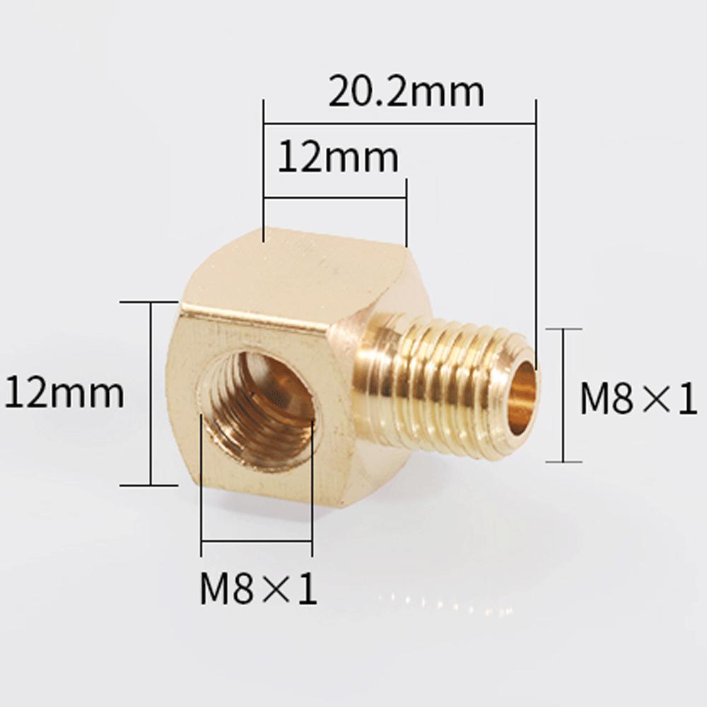 M6 M8 M10 1/8" 1/4" 3/8" BSP Female Male Brass 90 Degree Elbow Pipe Fitting Coupler Connector Water Lubrication Tubing Block