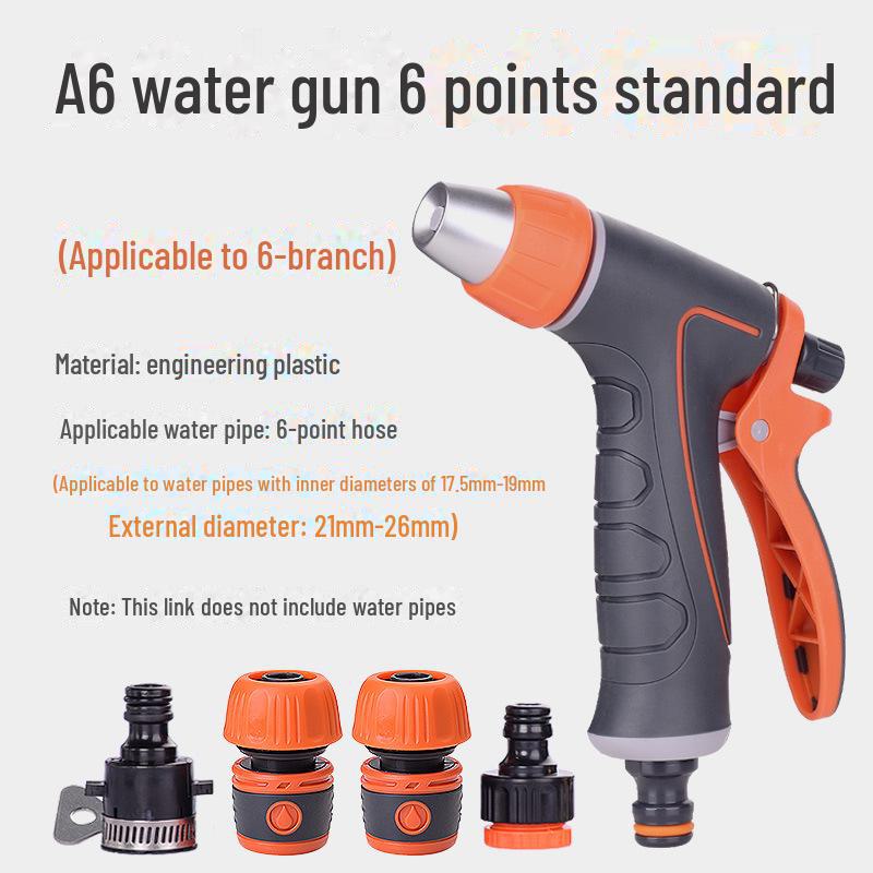 Телескопический шланг высокого давления для мойки автомобиля и комплект насадок для полива сада