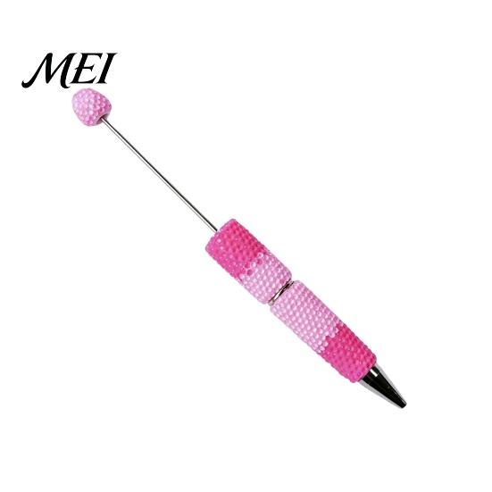DIY Crafting Pens Beadable Pen, Colorful Fancy Beaded Ballpoint Smooth Flow Gift for Students, Party Favors, Creative Office Supplies