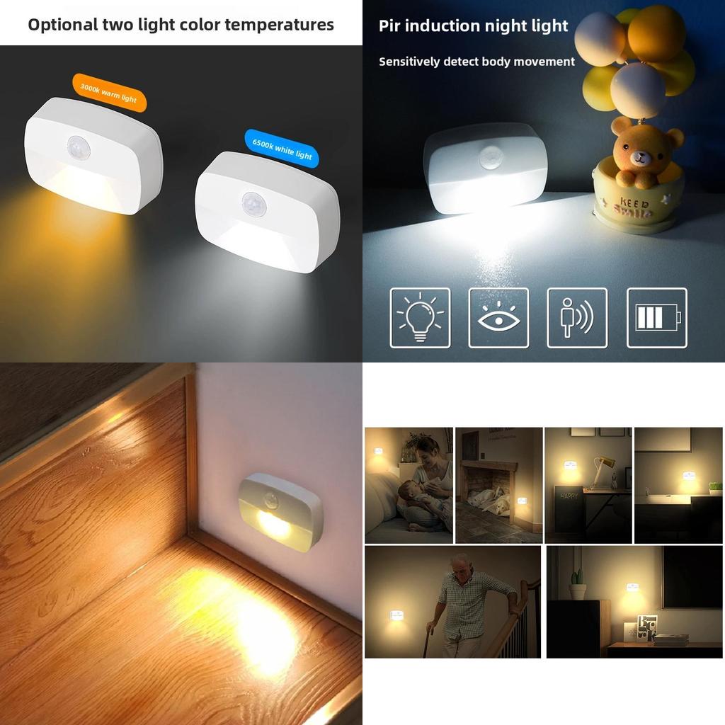 Human Body Sensor Night Light With Infrared Pir Motion Detection For Bedroom Closet Kitchen Hallway