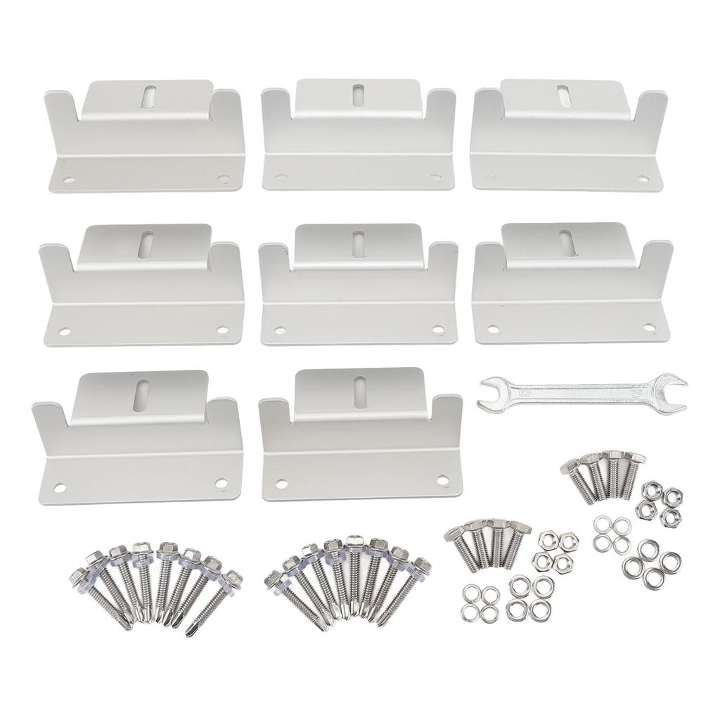 57PCS Solar Panel Mounting Brackets Aluminum Alloy Strong Support Solar Roof Mount Kit for RVs Trailers Boats Yachts