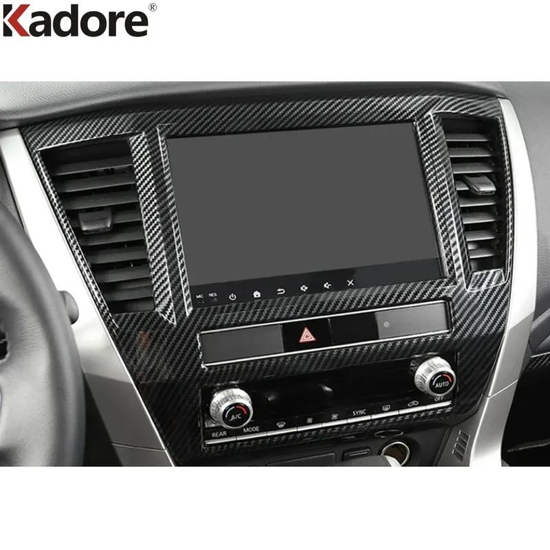 Накладка на панель GPS-навигации автомобиля Для Mitsubishi Pajero/Montero/Shogun sport -2024 2025 Аксессуары для интерьера из углеродного волокна