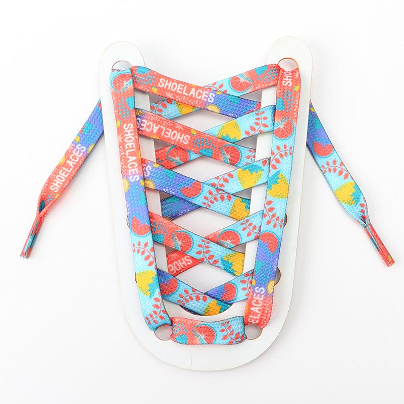 1 пара шнурков с фруктами, цветной принт, плоские шнурки для кроссовок, повседневная парусиновая обувь, аксессуары, спортивная обувь, кружево унисекс