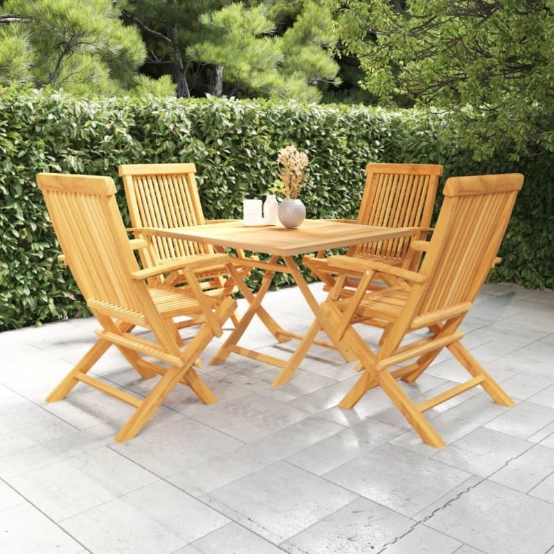 Day and Night - Day and Night Garden Dining Set 5 Pieces Solid Teak Wood
