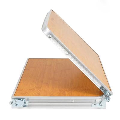 Уличный походный стол с ручкой для переноски Портативная столешница из бамбука Стол для пикников Складной стол Маленькие балконы Стол для гриля