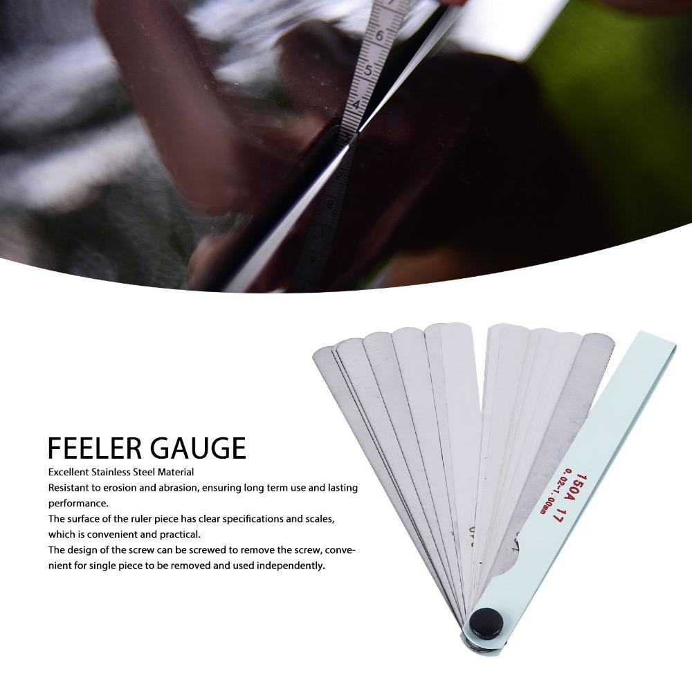 17 Blades Feeler Gauge Stainless Steel Precision Measuring Tool Industrial Clearance Inspection