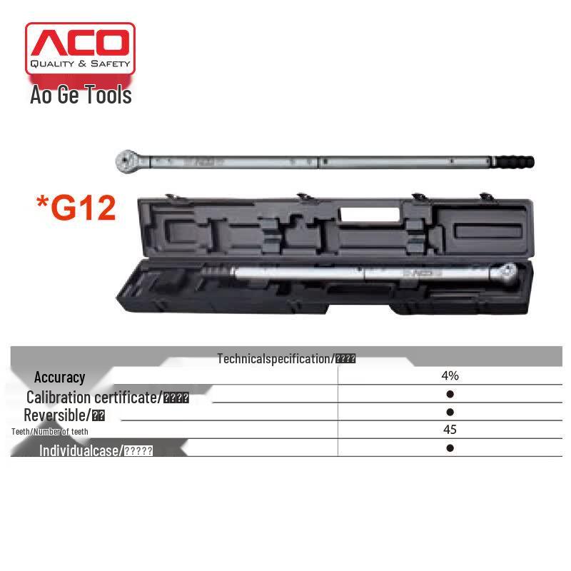 ACO 1/2-inch Reversible Preset Torque Wrench