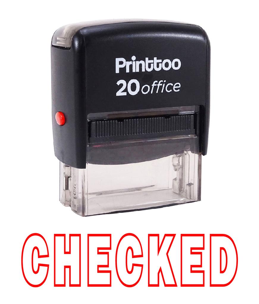 Printtoo Office Стационарная изготовленная на заказ печать CHECKED Self Inking Rubber