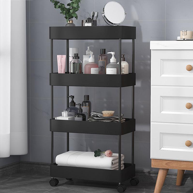 Storage Narrow 3layer Rack Gap Slim Storage Cart With Wheel Trolley Kitchen Bathroom Shelves Organizer Mobile Shelving