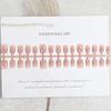 Ногти ручной работы Moonlight Ballet с градиентным румянцем - Короткие V-образные французские накладные ногти со стразами