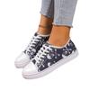 Fashion Women's Flat Canvas Shoes Casual Sunflower Printed Low Top Loafers Comfortable Slip On Sneakers Female Lace Up Vulcanized Shoes