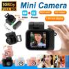 HD 1080p Mini Camera with LCD Screen Flash Lamp Portable Pocket Keychain Cam Video Recorder Digital Camera for Indoor Outdoor Home Sport
