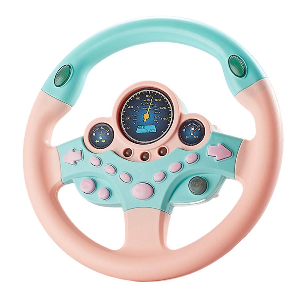 Pink Kids Busy Board Accessory Educational Steering Wheel Toy With