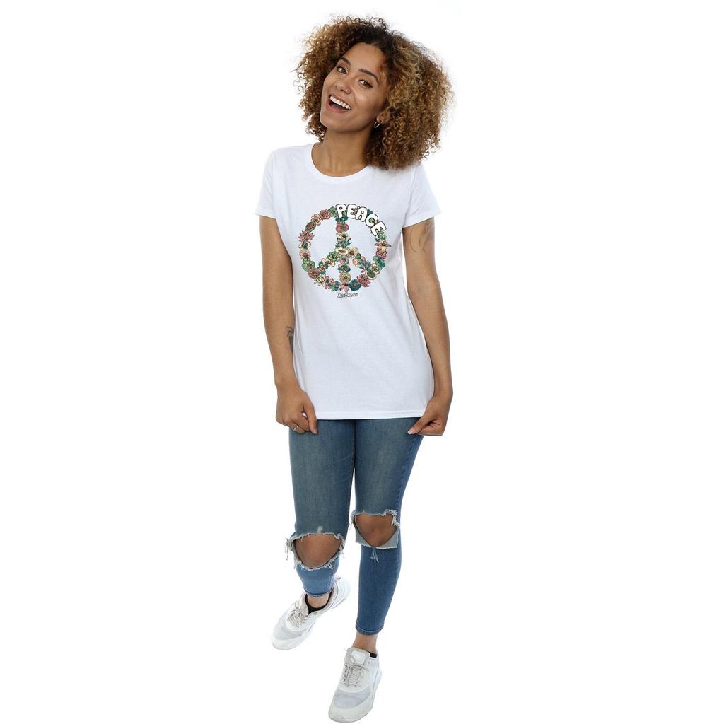 Woodstock Womens/Ladies Floral Peace Cotton T-Shirt