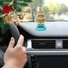 Рождественская игрушка-танец на солнечных батареях, качающаяся рождественская елка, украшение на приборную панель автомобиля, украшения, качающиеся фигурки на елке