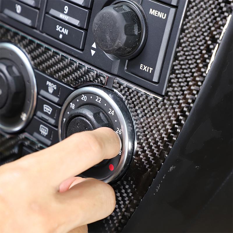 For Land Rover Freelander 2 2007-2012 Soft Carbon Fiber Car Air Conditioning Adjustment Panel Frame Trim Sticker Accessories