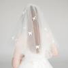 Elegant Bowknot Tulle Veil For Weddings Short Bridal Headwear With Comb Bride Accessory For Special Occasion