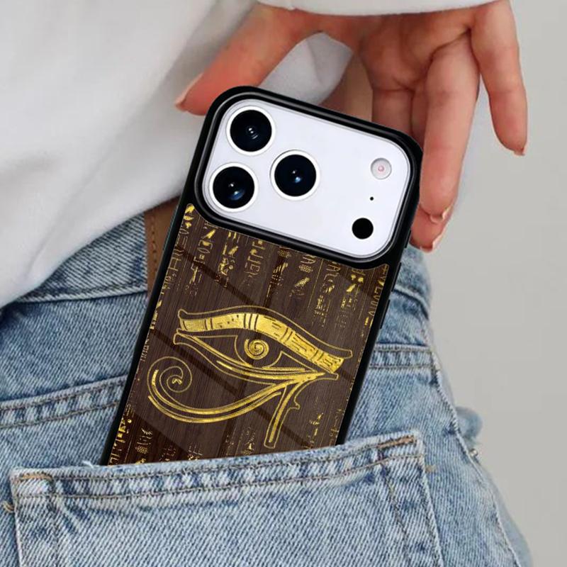 Sacred Eye of Horus Egypt Fresco Phone Case for iPhone 17ProMax 12 13 14 15 16e 17 Pro Max Plus Air Cover