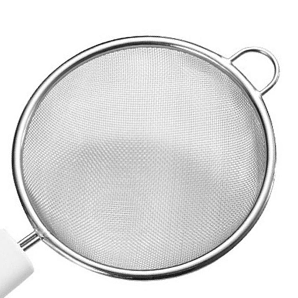Скиммер с мелкой сеткой из нержавеющей стали, мелкий сетчатый дуршлаг для еды, кухонный инструмент для жарки для фильтрации масла, снятия жира и пены