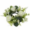 Multicolor Artificial Eucalyptus Wreath Faux Greenery Desktop Candle Ornament  Porch Wall