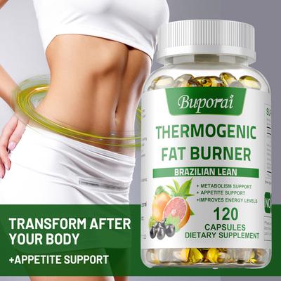 Жиросжигатель Brazilian Lean, Таблетки для похудения - Rosa roxburghii, зеленый чай, гарциния, Пояс-триммер и добавки от вздутия для женщин и мужчин
