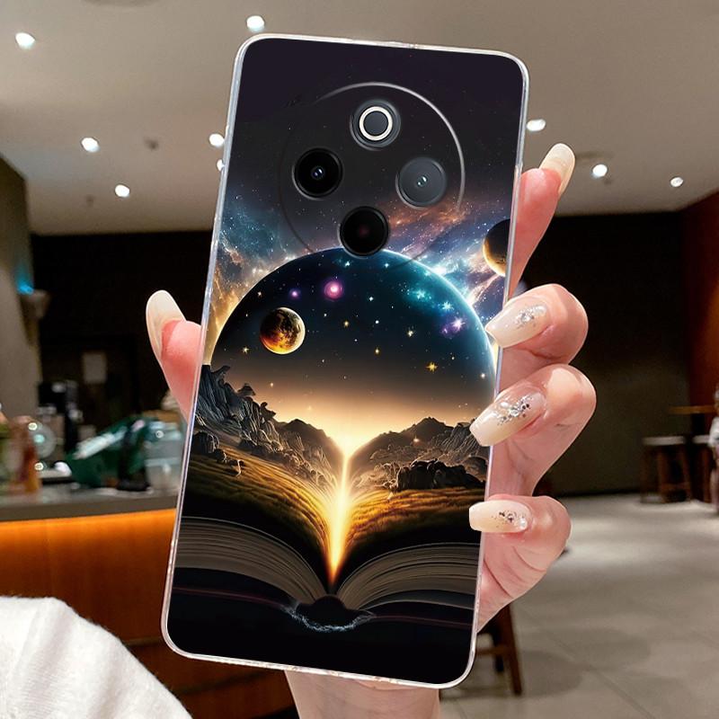 Ударопрочный Мягкий Чехол Для Телефона Для Vivo iQOO Z10/Y300 Pro/Y300 Pro+ Plus/T4 Уникальный Дизайн Элегантный Узор TPU Прозрачный Корпус