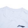 Футболка Li Ning Badminton Series Quick-Dry Cool с коротким рукавом и V-образным вырезом, прямые шорты со средней посадкой, баскетбольный комплект, спортивная одежда унисекс, белый цвет AATT021-4