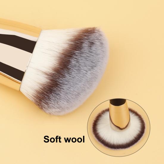 Двусторонняя кисть для макияжа Professional Slanted Flat Top Synthetic Kabuki Foundation Loose Powder