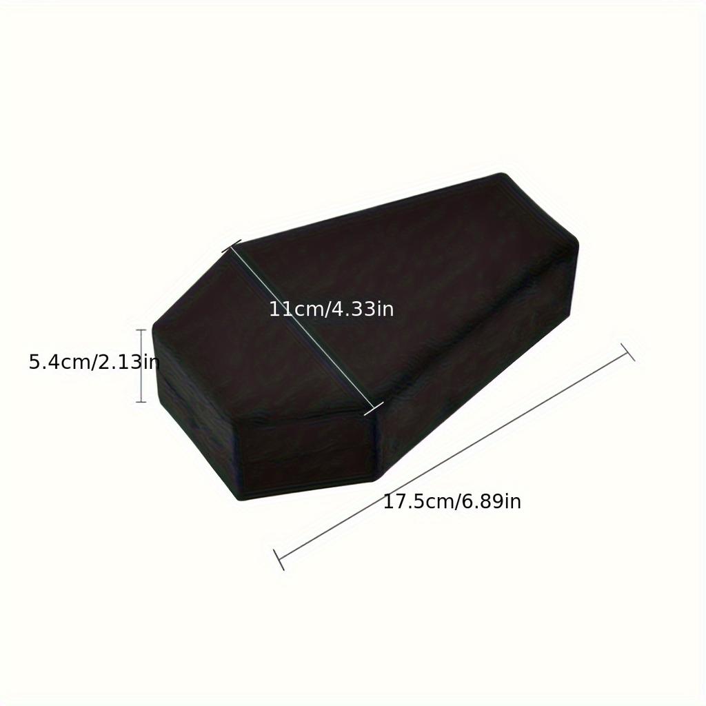 1/2pcs Gothic Coffin-Shaped Jewelry Box PU Leather Multi-Compartment Organizer for Rings Necklaces Earring Halloween Gift Case