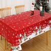 Santa Claus Elk Christmas Tablecloth Plastic Party Tablecloths Table Cover  Christmas Decoration