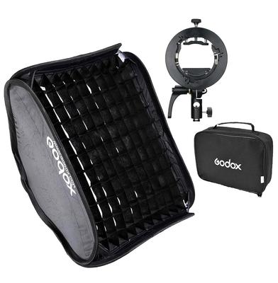Складной универсальный софтбокс Godox с сотовой решеткой S-типа для вспышки Speedlite S2 для серий Godox V1 V860II TT350 и TT350, AD200Pro, AD200,