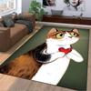 Cute Cartoon Cat Holding Red Heart Pattern Carpet for Bedroom Decor Suitable for use as an anti-slip for living room bedroom sofas