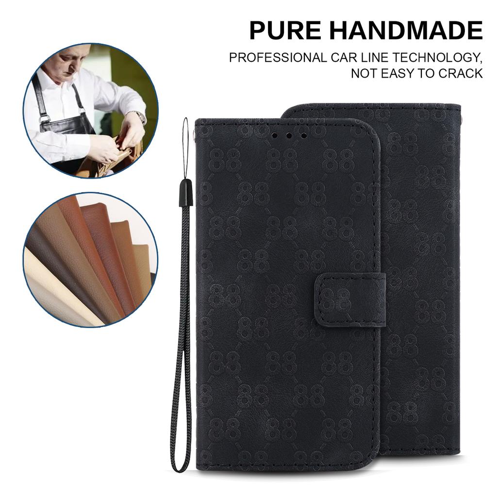 Для Realme 11 4G (159,9x73,3x7,95 мм) Кожаный чехол-кошелек с подставкой, двойная форма восьмерки