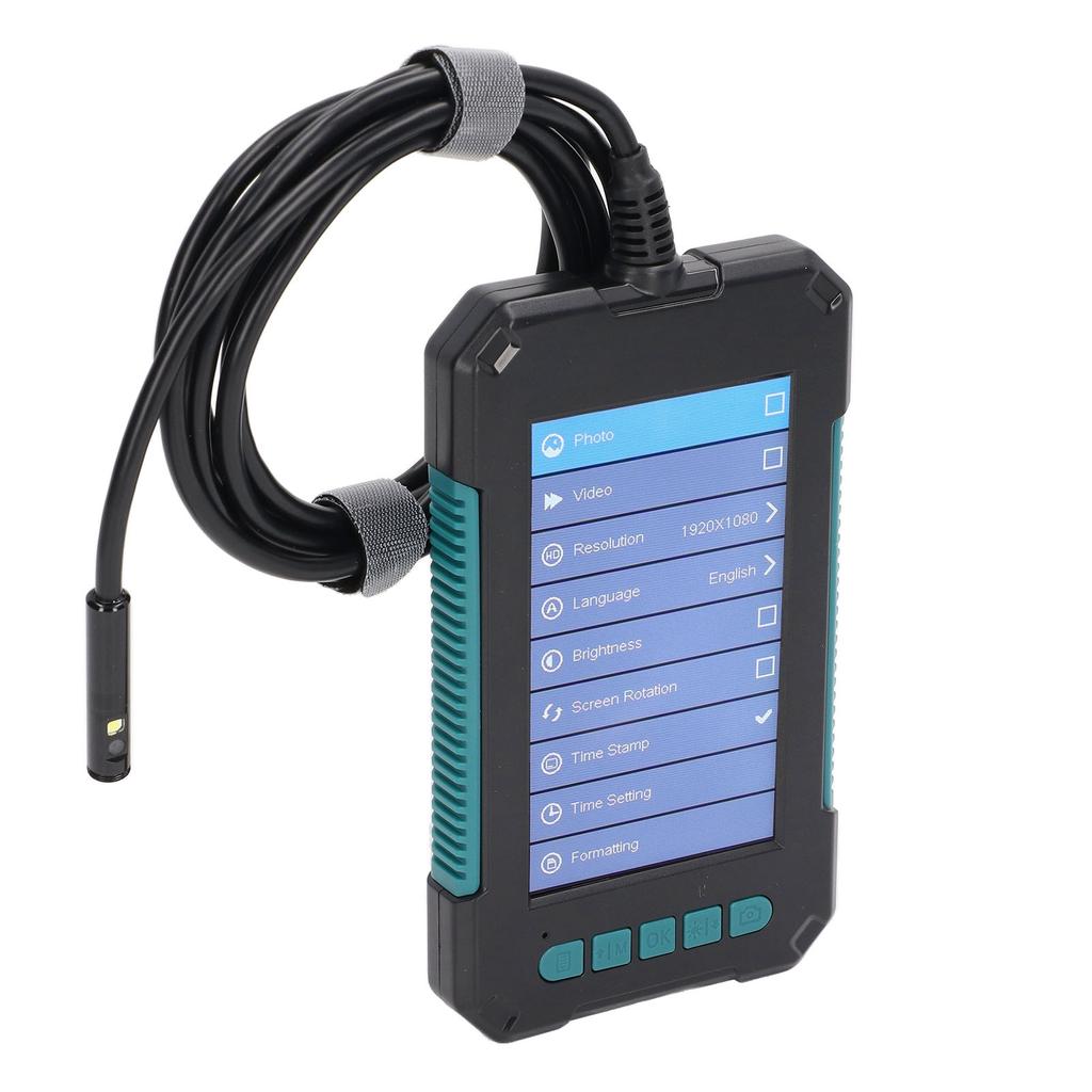 Цифровой эндоскоп с объективом 8 мм, экраном IPS 4,3 дюйма, промышленная инспекционная камера со светодиодной подсветкой, постоянный ток 5 В 10