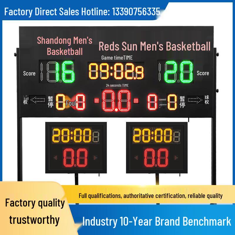 Basketball Electronic Scoreboard with 24-Second Shot Clock