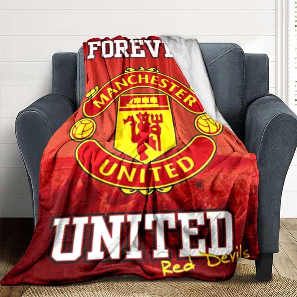 Manchester Blanket Comfortable Suitable for Office Chair Bed Bedding for All Occasions Playful Design Ideal Gift For Birthday Valentine'S Day