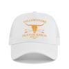 Cotton Front Mesh Back Trucker Cap, Bull Skull Print Adjustable Snapback Baseball Hat Unisex Western Style Outdoor Sports Sun Hat