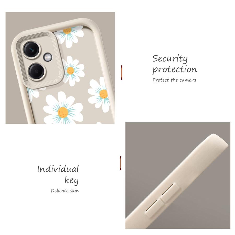 Простой Чехол-Крышка с Цветами для Xiaomi Poco F8 C51 C50 X3 NFC X3 Pro C61