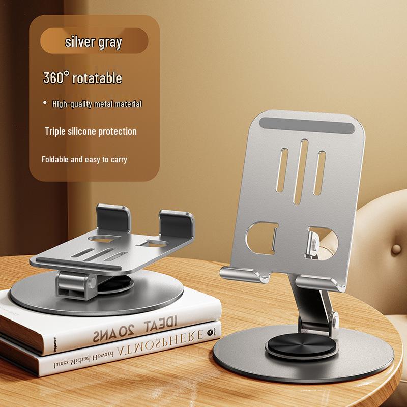 All-Metal Rotating Aluminum Desktop Tablet and Phone Stand