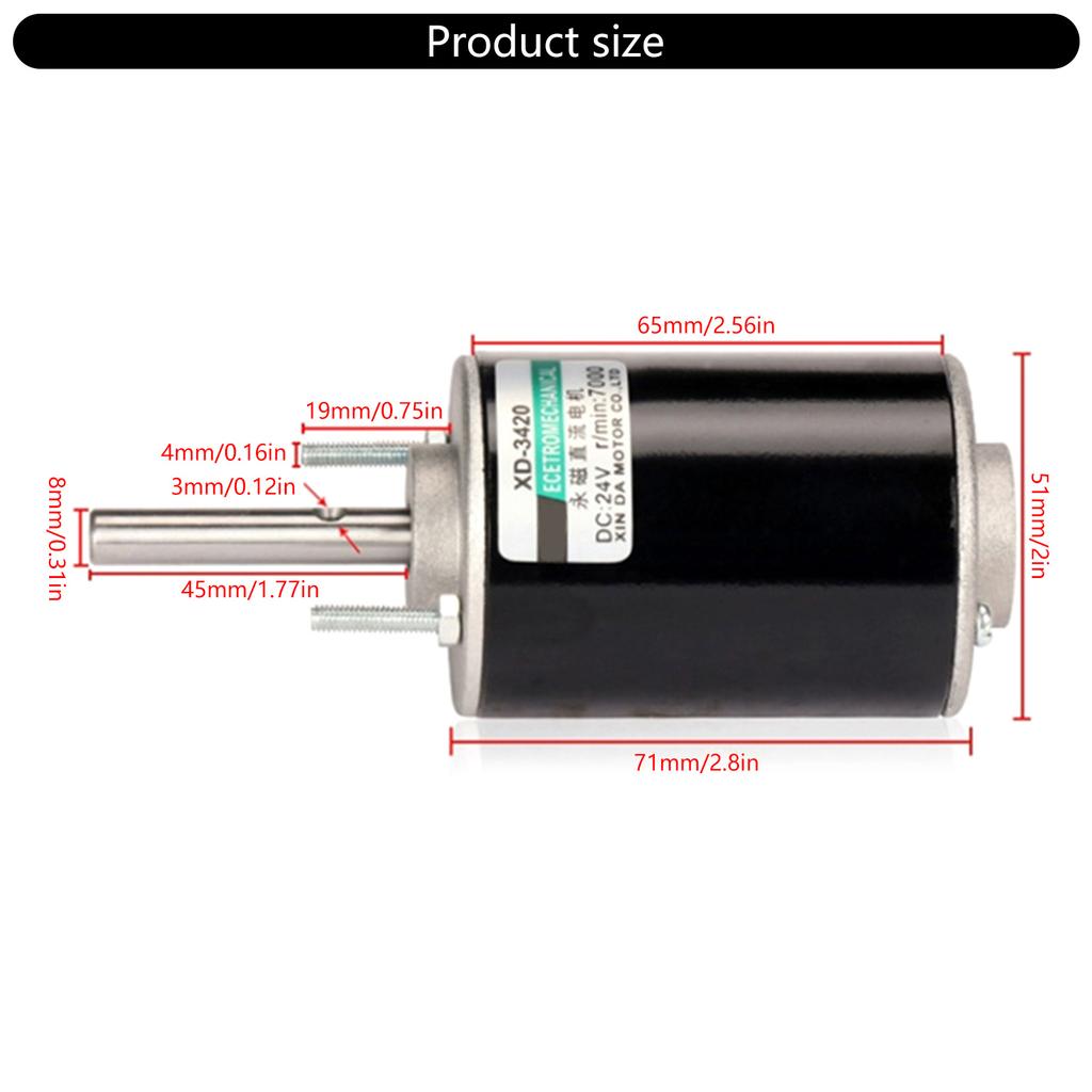 High Speed Electric Gear Motor 12/24V 30W Permanent Magnets Motor Reversible Electric Gear Motor for DIY Generator