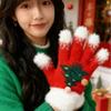 1Pair Cute Christmas Holiday  Gloves for Women Men,Warm Winter Thermal Knit Cartoon Gloves,Cold Weather Outdoor Cycling Mittens