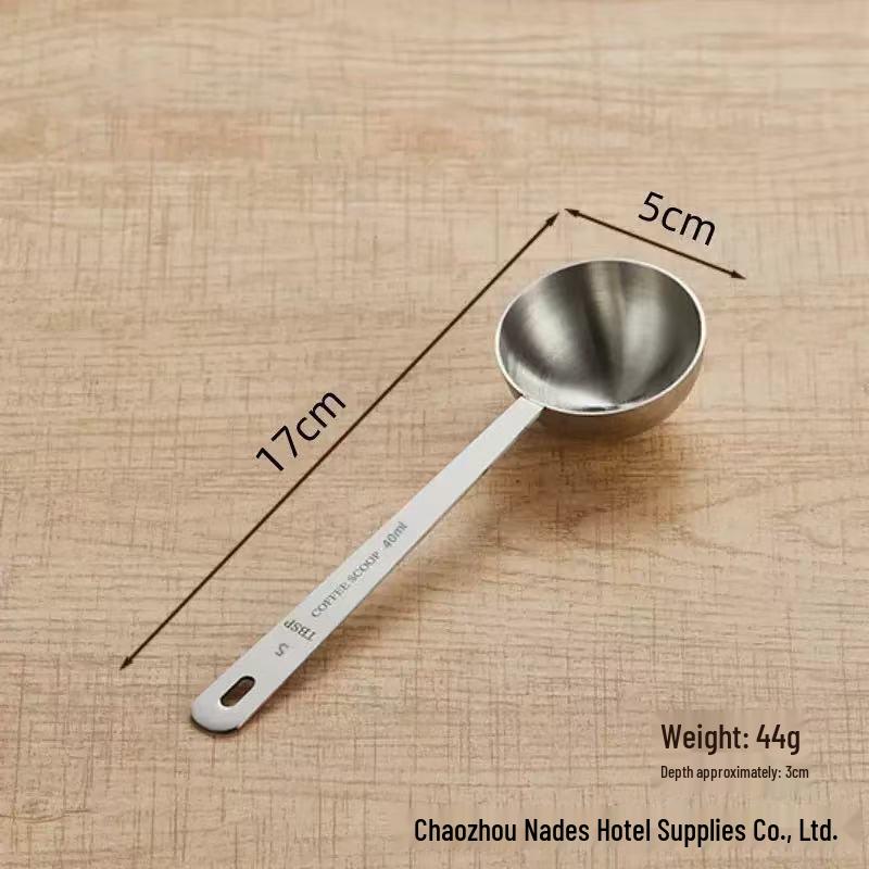 304 Stainless Steel Thickened Measuring Spoons Set with Long Handles, 50ml Cup, 40ml Spoon, for Baking and Seasoning.