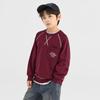 Duoduojia Kids' Color-block Round Neck Pullover Sweatshirt