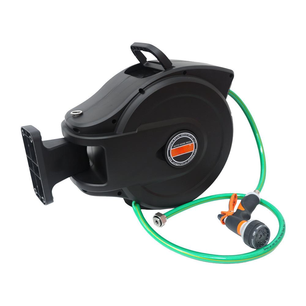 Автоматическая втягивающаяся катушка для шланга, настенное крепление, барабан для воды для садового полива, инструмент для распыления воды для улицы